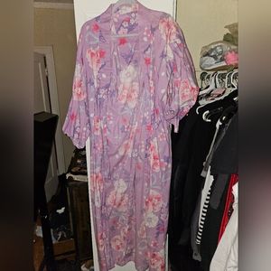 Authentic Vintage Japanese Kids Ribbon Butterfly Sakura Cherry Blossom Yukata